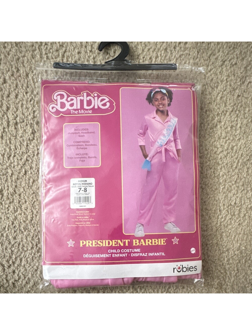 Rubie's Barbie The Movie President Barbie Child Costume Outfit w/ Headband 7-8